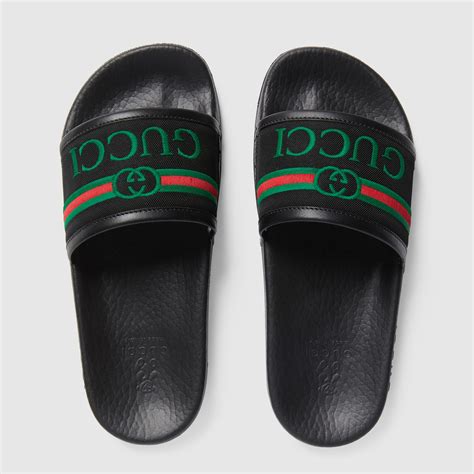 kids black gucci slides|gucci slides kids boys.